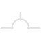 Ekena Millwork Ericson Architectural Grade PVC Gable Bracket, 108"W x 45"H x 2"D x 4"F, 10/12 Pitch GBP108X45X0204ERI00 - alternate 3